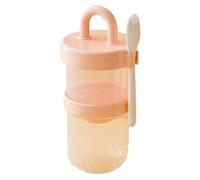 Osmond Portable Breakfast Jar with Airtight Lid Thickened Oatmeal Cup with Spoon for Yogurt, Milk, Salad Food Storage Container A