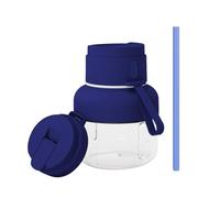 Osmond Portable Juicer Cup Home Fruit Juicer Cup Smoothie Blender 12 Knifes Agitator Bottle Rechargeable Juicer Kitchen Tool Blue