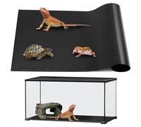 Osmond Reptile Mat,Reptile Terrarium Substrate Liner for Leopard Gecko, Lizard,Snake,Tortoise,Reptile Flooring 18x36 Inch Black