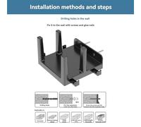 Osmond Router Wall Mount Bracket Top Box Wall Mount Holder Cable Organizer for Router Top Box WHITE