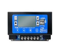 Osmond Solar Charge Controller Bluetooth 30A MPPT Controller with LCD Display Dual USB Support 12V/24V/36V/48V/60V Battery