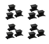 Osmond Solid State Relay Heat Sink, 12 PCS Aluminum Heat Temperature Radiator for Solid State Relay and Radiator Module Black for -10
