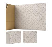 Osmond Sound Proof Foam Acoustic Wall Panels 12 Pack, 12" X 12", Self-Adhesive,High-Density for Home Office for Ceiling for Doors Beige