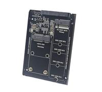 Osmond SSD Case Enclosure M2 + MSATA to SATA3.0 6Gb Adapter Riser Card Board with Metal Socket Support M.2 SSD MSATA