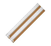 Osmond Stainless Steel Metal Ruler: Ruler with Cork Backing Non-Slip Rulers with Inch and Centimeters Ruler 18 Inch 2 Pack