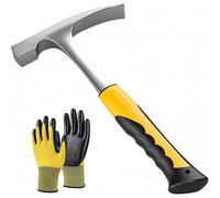 Osmond -Steel Sheet Metal Hammer with Shock-Absorbing Grip- 30 Oz Tinner' S Hammer with Gloves for HVAC, Welding& Metal