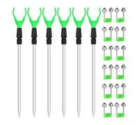 Osmond Telescoping Fishing Pole Holder with Alarm Bells for Ground Extendable Fishing Rods on for Bank for Ground Sand