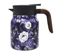 Osmond Thermal Carafe Stainless Steel Built-in Infuser Vintage Floral Pattern Tea with Lid for Hot Drinks Blue