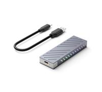 Osmond Tool-Free M2 SSD Case NVMe/Dual Protocol Enclosure Adapter 10Gbps USB 3.2 Gen2 USB-C External SSD Enclosure B