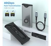 Osmond Turbo Fan Powerful Heat Dissipation 40Gbps USB4.0 SSD Hard Disk Enclosure M. 2 NVME Dual Protocol Drive