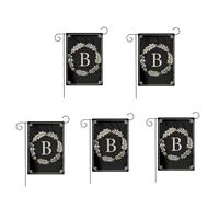 Osmond Type B Garden Flag Double Sided Outdoor Wreath Letters Black Garden Flag Decoration Easy to Use