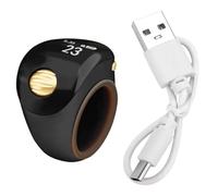 Osmond Type C Rechargeable Portable Ring Type Ball Finger Counter Adjustable OLED Screen Mini Counter with Battery Display Black