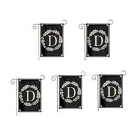Osmond Type D Garden Flag Double Sided Outdoor Wreath Letters Black Garden Flag Decoration