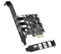 Osmond USB 3.0 3 Ports+ Type C 1 Port Expansion Card Adapter Converter Without External Power Supply for Computer Pcie PCI Express