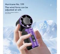 Osmond Usb Rechargeable Handheld Mini Fan 100 Wind Speed Portable Fan with Display Screen High-Speed Cold Air Compression Function Black+