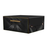 Osmond Waterproof Outdoor Couch Cover, Patio Furniture Covers, Windproof Buckles, Patio Table Cover with Air Vent 125x125x74CM
