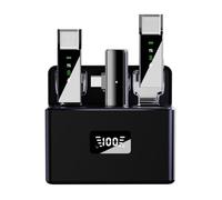 Osmond Wireless Lavalier Microphone with LCD Display Charging Box Portable Noise Reduction Mic for Live Streaming,C