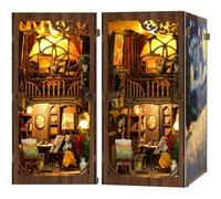 Osmond Wooden Bookshelf Insert Decor DIY Book Nook Kit for Adults,A World Within the Frame Craft Kits with LED Lights