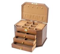 Osmond Wooden Jewelry Box/Jewel Case Vintage Jewelry Box Ring Necklace and Earring Organizer Accessory Organizers