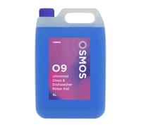 OSMOS Universal Glass & Dishwasher Rinse Aid (2x5Ltr) | Speeds up automatic drying cycles to eliminate cloudy water spots and mineral streaks on catering crockery or tableware.