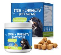 OSNCG Dog Itch Relief Chews 120PCS - Skin & Coat Support with Omega-3, Probiotics & Colostrum - Helps with Itchy Skin, Paw Licking, Dry Skin,Chicken Flavor for All Breeds
