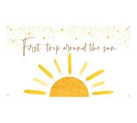 OSNIE Boho Sun First Trip Around The Sun First Birthday Photography Backdrop Banner Muted Sunrise Wall Hanging Decor Sun Theme 1st Birthday Party Photo Background Decoration Supplies for Boys Girls