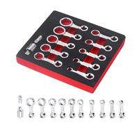 OSNIYAW 12Piece 12-Point Box End Torques Adapter Extension Set, 3/8" Wrench Spanner 12 Point Extension