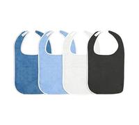 OSNIYAW 4pcs Washable Adult Feeding Bibs for Older with Large Coverage and Easy Caring Design Adjustable for Elderly for