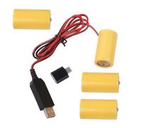 OSNIYAW 6V LR14 C Battery Eliminators USB Power Supply Cable, Pack of 4 LR14 C Battery Replacement Adapter Power Supply Cable