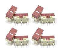 OSNIYAW 8Pcs HUANO Original Switch 3Pins 5M Clicks Mice Mute Button Microswitch Set White Dot Microswitch Microswitches on Off