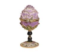 OSNIYAW Artistic Egg Shaped Storage Case with Foot for Organizing Rings, Earrings and Small Accessories. Permanent Alloy Jewelry Planner, one size, As described