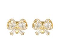 OSNIYAW Attractive crystal bow decoration for wireless headphones, enhances the headphone accessory designs for decorating Freeclip Freeclip generation headphones