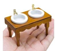 OSNIYAW Bathroom Sink Dollhouse Bathroom Miniature Vanity Model Scene Craft Project Display Accessories Dollhouse Furniture Accessories