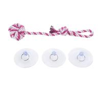 OSNIYAW Cotton Rope Dog Pull Toy with Sturdy Suction Cup Base for Aggressive Chewers and Various Breeds Teething Chewing Indoor Outdoor Dog Play Toy