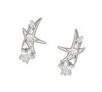 OSNIYAW Crystal Embedded Zircons Studded Moons Star Earphone Charms Effortless Snapping on Mechanism for Freeclip1 / 2 FreeClip Earrings with Zirconia Flashes