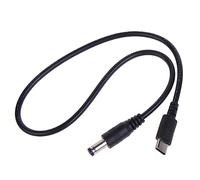 OSNIYAW DC5 5x2.1mm to Type C Input Cable for WiFi Router Speaker LED Light 9V 12V 15V 20V (DC5 5x2.1mm to USBC Converter Cable)