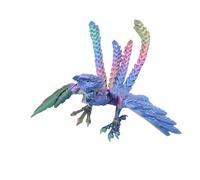 OSNIYAW Fantasy Bird Statue with Poseable Articulated Joints, 3D Printed Miniature Desktop Decoration Poseable Phoenixes Figurine with Articulated Wing and Joints