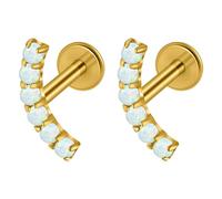 OSNIYAW Fashion Metal Lip Studs with Heavy Duty Electroplating and Glamorous Stone Detailing. High Quality Alternative to Metal Lip Studs and Nose Rings, one size, As described, As described