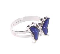 OSNIYAW Fits Butterfly Color Changing Ring, Adjustable Size, Noble Temperature Mood, Fingers for Girls and Boys, Crying Heart, Adjustable Rings, Fashion Jewelry