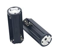 OSNIYAW Flashlights Lamp Adapter for Casing, Pack of 2 Battery Holder, Black, Cylindrical, Plastic, Adapter for Storage Box Aa