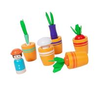 OSNIYAW Gardening Activity Toy Wooden Flowerpot Matching Cognitive Skill Training for Preschool Interactive Kids Color Matching Game