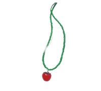 OSNIYAW Glass Bead Necklace, Fruit Inspired Jewellery, Stackable Design, Lightweight Gift Option, Colorful Stackable Glass Beads Necklace, Einheitsgröße, As described, As described