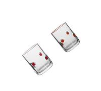 OSNIYAW Hand-Painted Pattern Glass Mug with 14 Capacity for Various Drinks and Party Decorations, Colourful