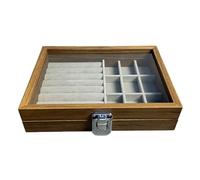 OSNIYAW Handmade wooden jewellery organiser with vintage designs, including practical storage for all types of multifunctional organisers, one size, As described