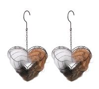 OSNIYAW Iron Heart Shaped Bird Nest Refillable Nesting Heart for Garden Wildlife Habitats Garden Yard Decoration Hummingbird Nesting House
