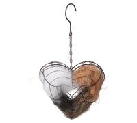 OSNIYAW Iron Heart Shaped Bird Nest Refillable Nesting Heart for Garden Wildlife Habitats Garden Yard Decoration Hummingbird Nesting House