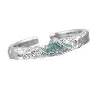 OSNIYAW Love Engagement Couple Rings, Mountain Sea Designs and Adjustable Size, Finger Accessory, Handmade Jewellery, Anniversary Rings, As described