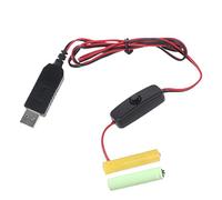 OSNIYAW LR03 3A Battery Cable 1 M USB Power Supply Replaces 2 Pieces 1 5 V 3 A Battery for Electric Toy Torches Power Supply