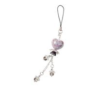 OSNIYAW Multifunction Artistic Marble Effect Flower Phone Strap with Practical Keychain Shade Heart & Blossom Themed for Girl Grade Blossomy Phone Charm