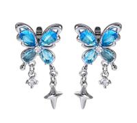 OSNIYAW Multiple Devices Rhinestones, Butterfly Earphone Clasps, Alloy Construction, Sparkling Zircons, Travel Friendly Headphone Clips Accessories